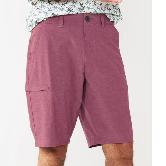 Mens Cargo Shorts Waist 29 Pink 10" Inseam Stretch Regular Fit Sonoma - Picture 1 of 4